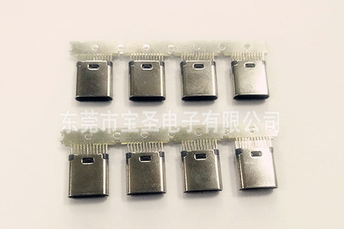 USB-TYPE C母座夾板式24P